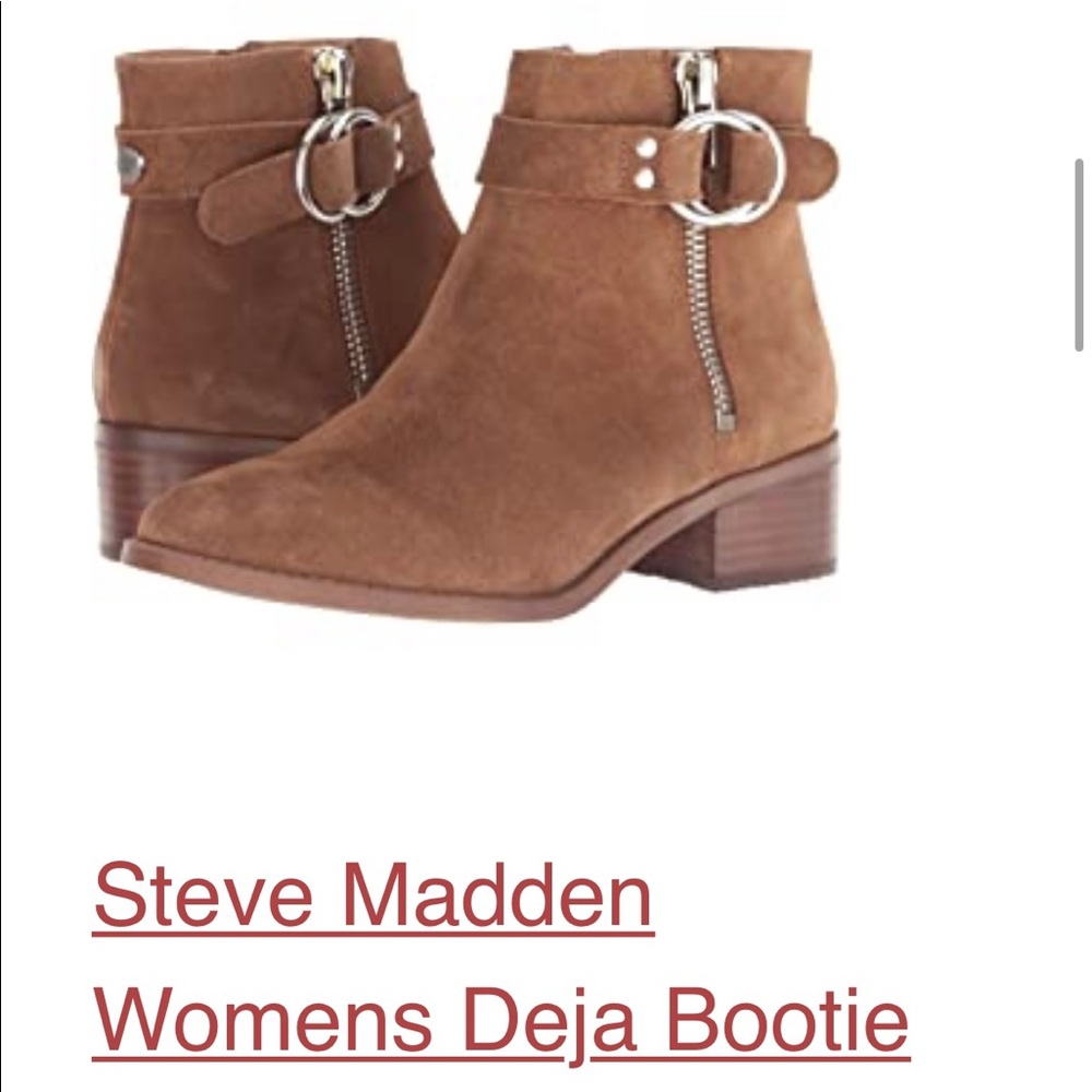 Steve Madden Deja Bootie Cognac Suede size 9M